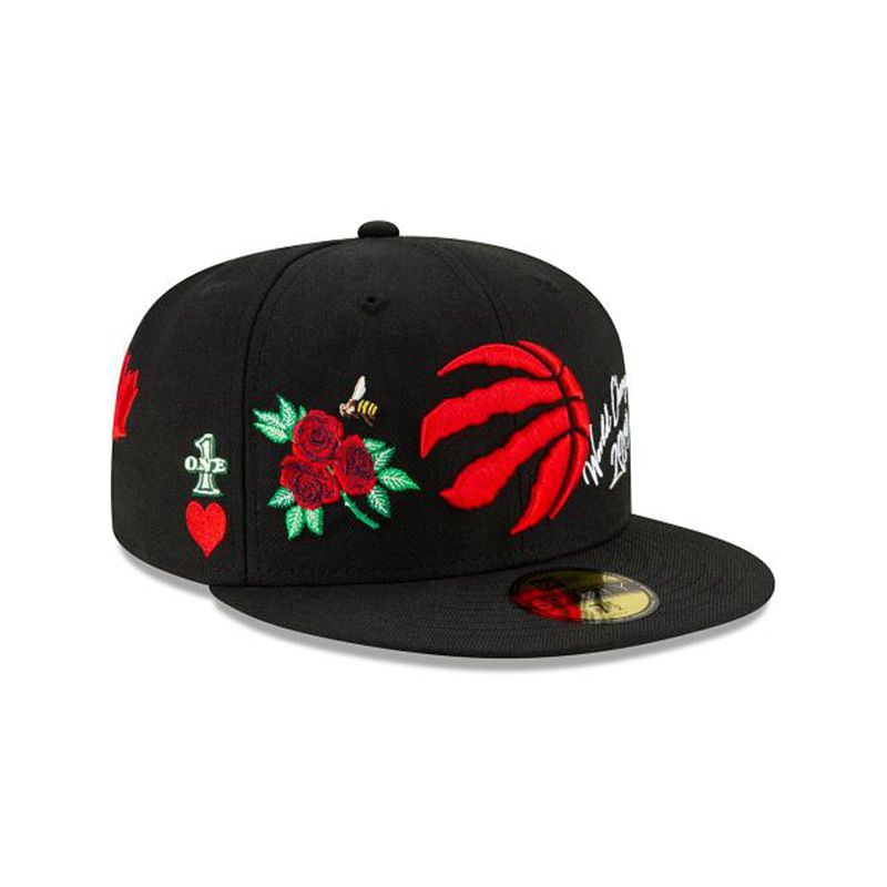 NBA Toronto Raptors Icon 59Fifty Fitted (OPO5779) - Black New Era Caps